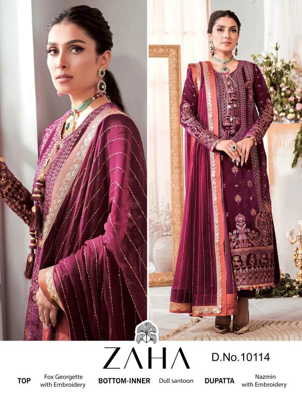 Zaha Aaeesha Vol 1 Heavy Embroidery Pakistani Salwar Kameez